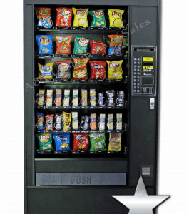 Automatic Products 113 Snack Machine Silver Star for Sale