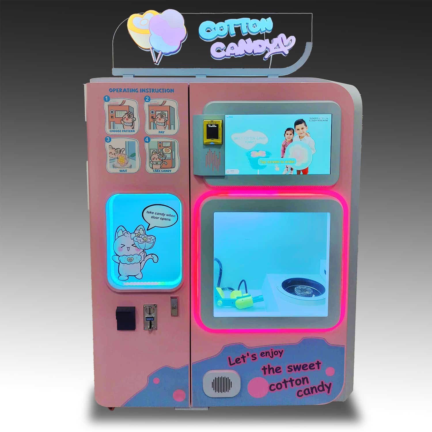 Sweet Spin Cotton Candy Vending Machine For Sale - Image 9